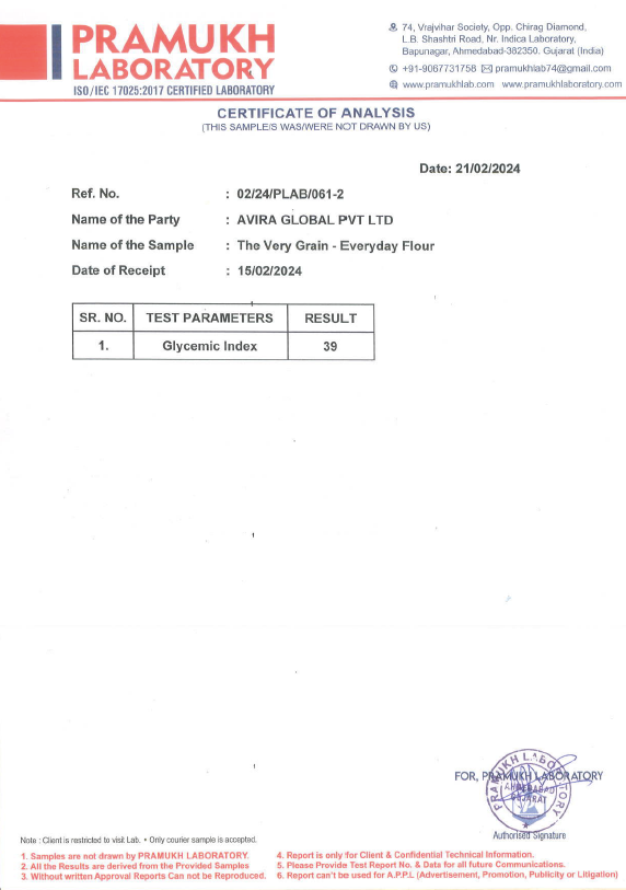 Everyday 0% Wheat Flour (Low GI, High Protein, Wheat Free, Diabetic Friendly) - 400 gms each (Pack of 4)