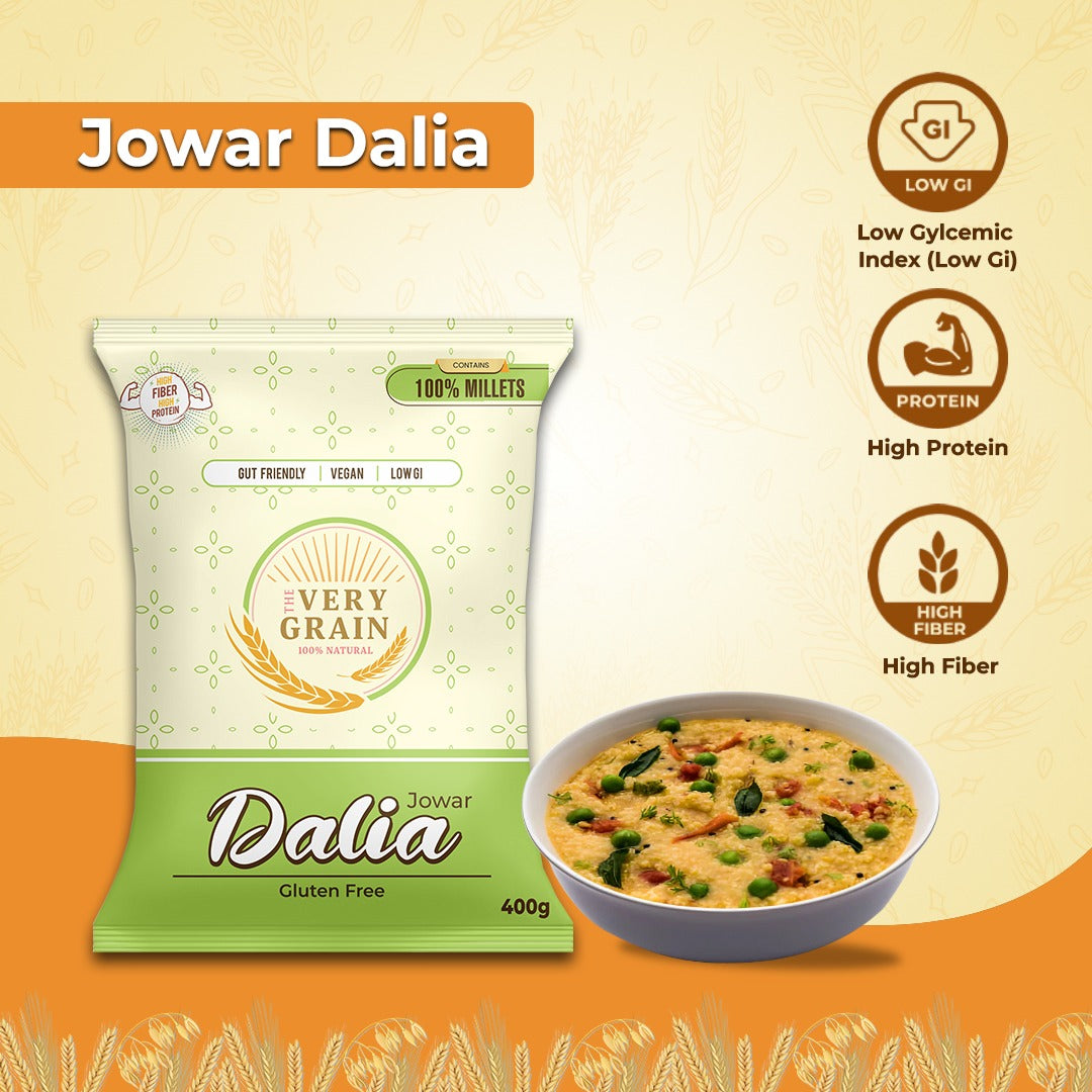 Diabetic Friendly Combo - Everyday Flour - 1.6Kg (Pack of 4) + Free Jowar Dalia (400 Gms)