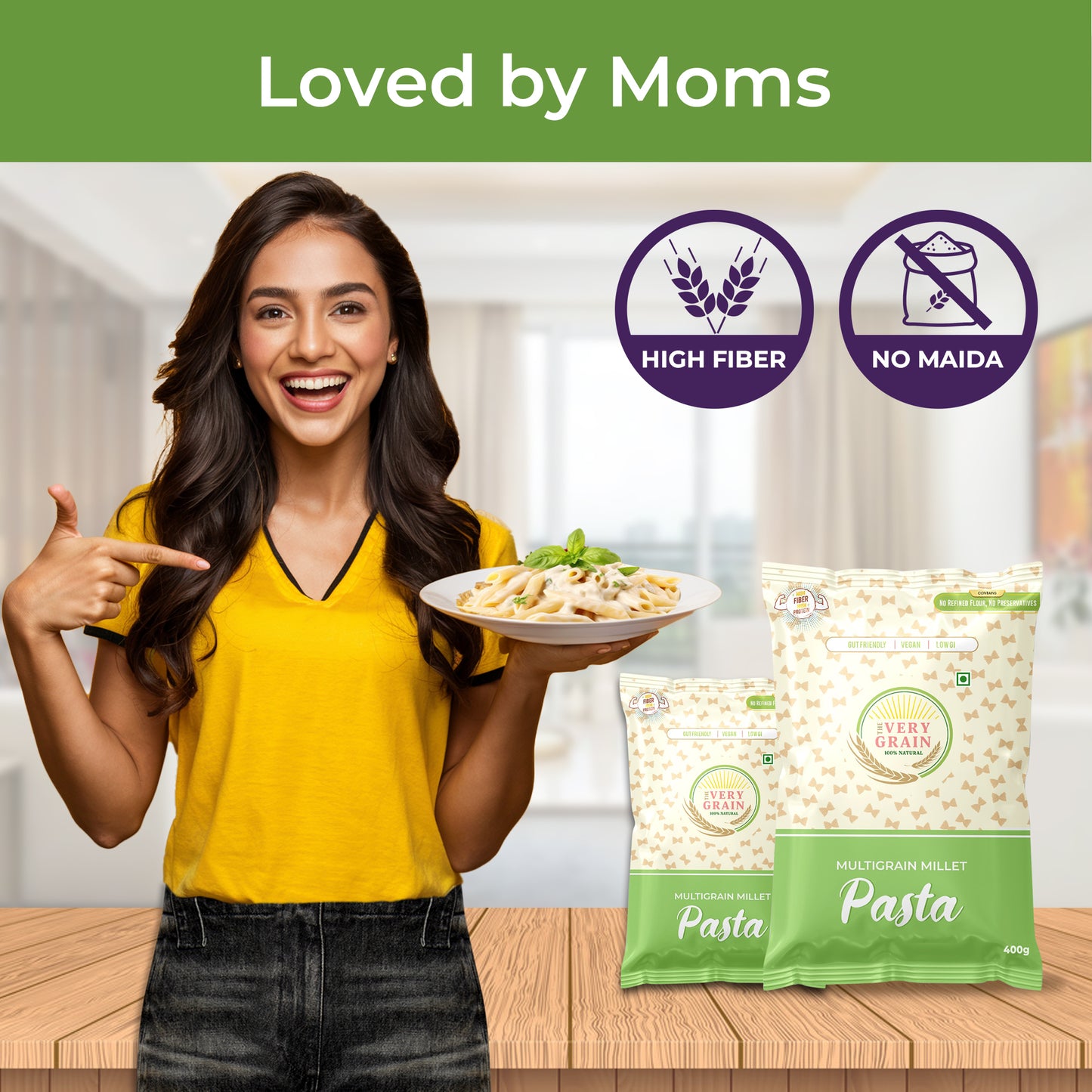 Multigrain Millet Pasta (Zero Maida, Low GI, High Protein) - 180Gms each
