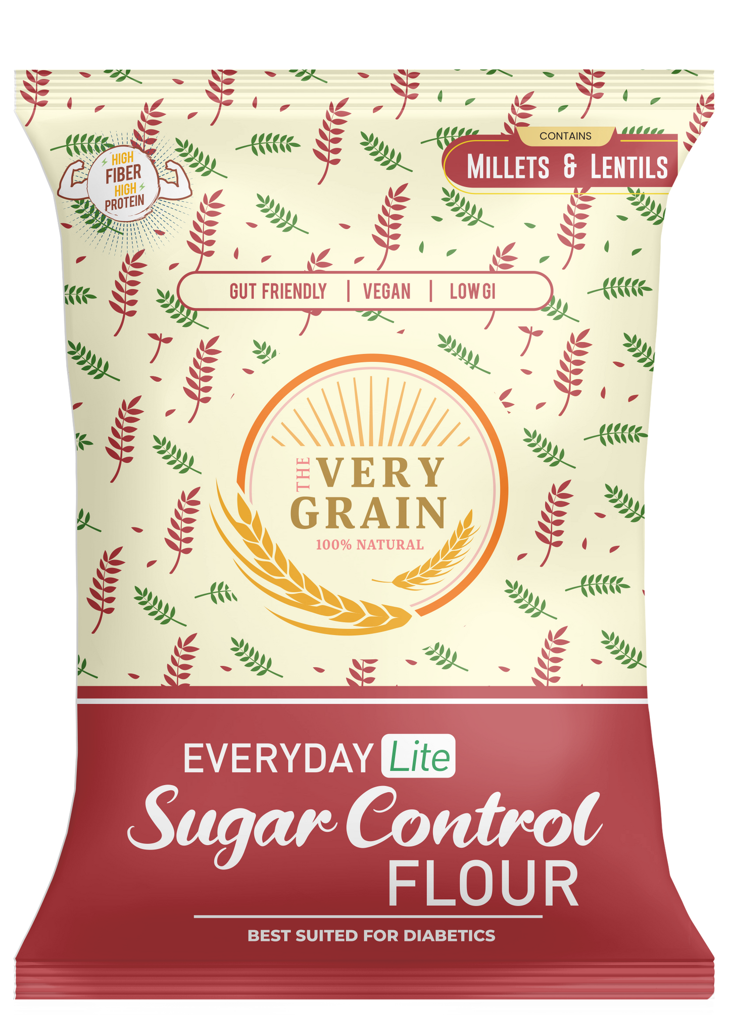 Everyday Lite Sugar Control Flour (25% Lower GI than wheat, High Protein, Diabetic Friendly, Multigrain MultiMillet) - (2+2) Kgs + 500 Gms Free