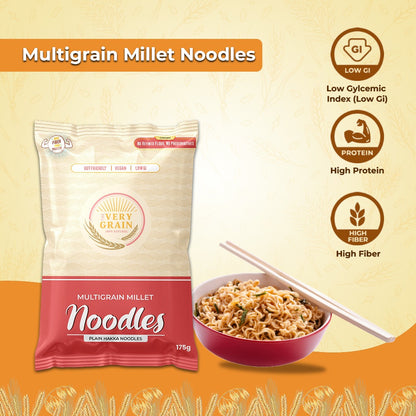 Multigrain Millet Noodles (Zero Maida, Low GI, High Protein) - 175 Gms each