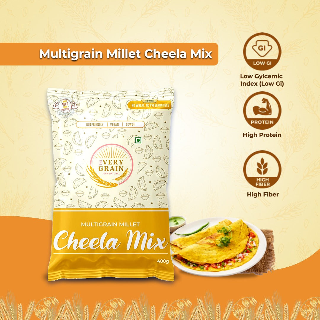 Multi Millet Cheela Mix (Gluten Free, High Protein) - 400 Gms each