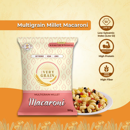 Multigrain Millet Macaroni (Zero Maida, Low GI, High Protein) - 180 Gms each