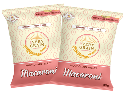 Multigrain Millet Macaroni (Zero Maida, Low GI, High Protein) - 180 Gms