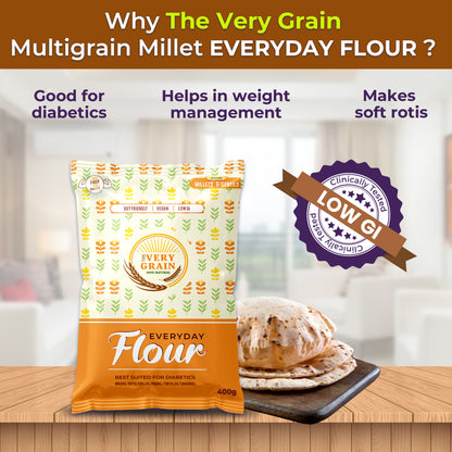 Everyday Flour (Low GI, High Protein, Wheat Free, Diabetic Friendly) - 400Gms