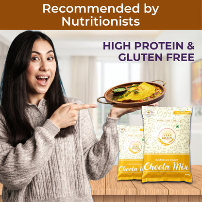 Multi Millet Cheela Mix (Gluten Free, High Protein) - 400 Gms