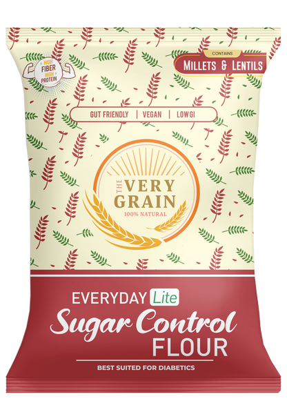 Everyday Lite Sugar Control Flour (25% Lower GI than wheat, High Protein, Diabetic Friendly, Multigrain MultiMillet) - (2+2) Kgs + 500 Gms Free
